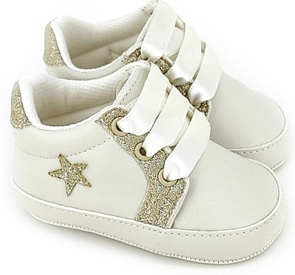 Chaussures à lacets blanc cassé