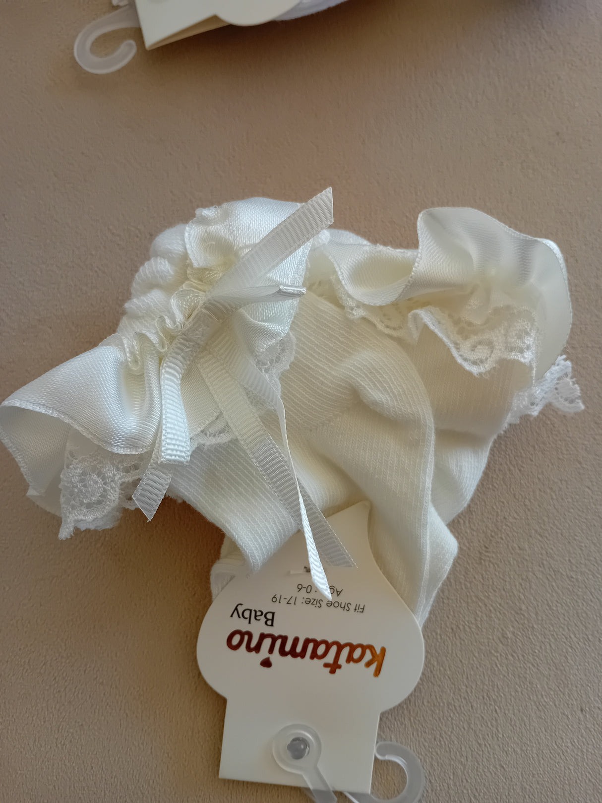 Chaussettes blanc cassé