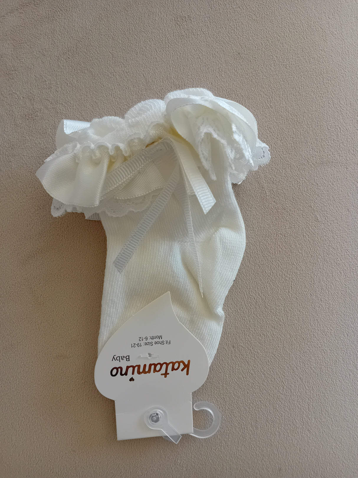 Chaussettes blanc cassé