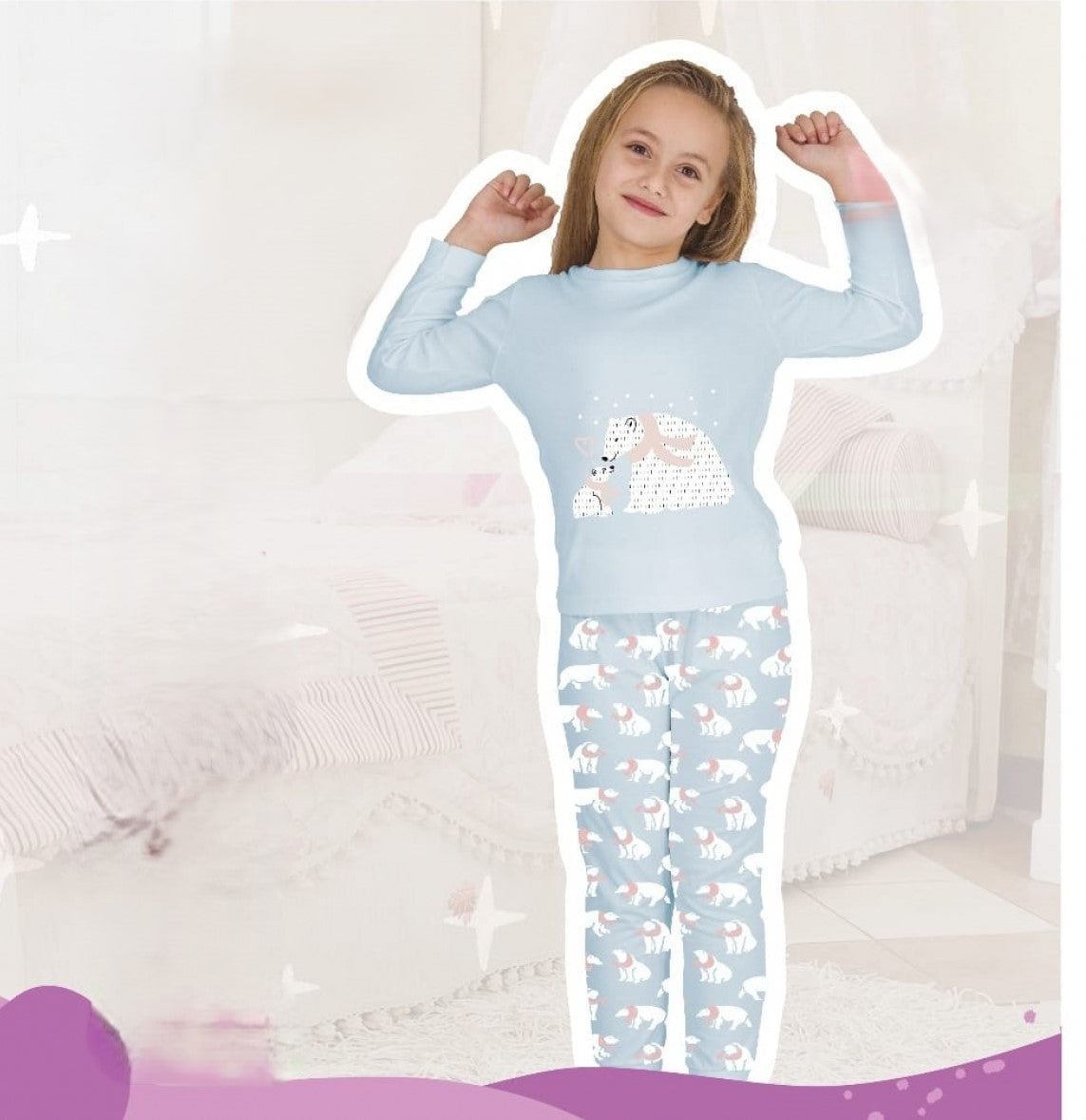 Vêtement Pyjama Ours Rose Sunny Days – Pour Ours En Peluche 38 Cm (14-18 Pouces) – Adorable Tenue De Nuit