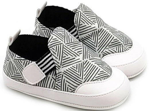 Chaussures mocassins souples à rayures noires