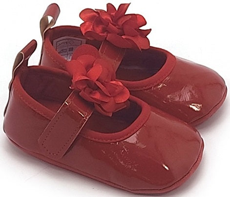 Ballerine rouge avec fleur