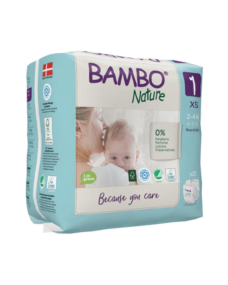 Bambo Nature 1 : 2-4 kg XS /22 unités