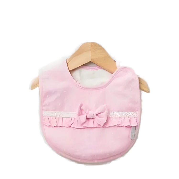 Bavoir Naissance Rose