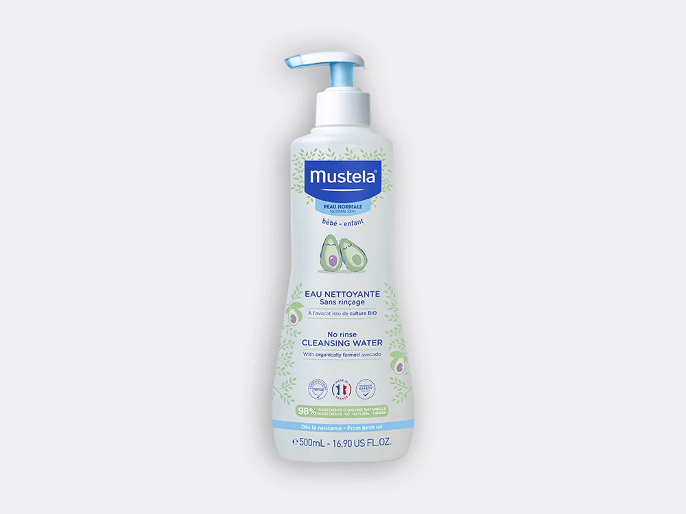 Mustela Eau nettoyante bébé sans rinçage Visage et Siège 300 ml