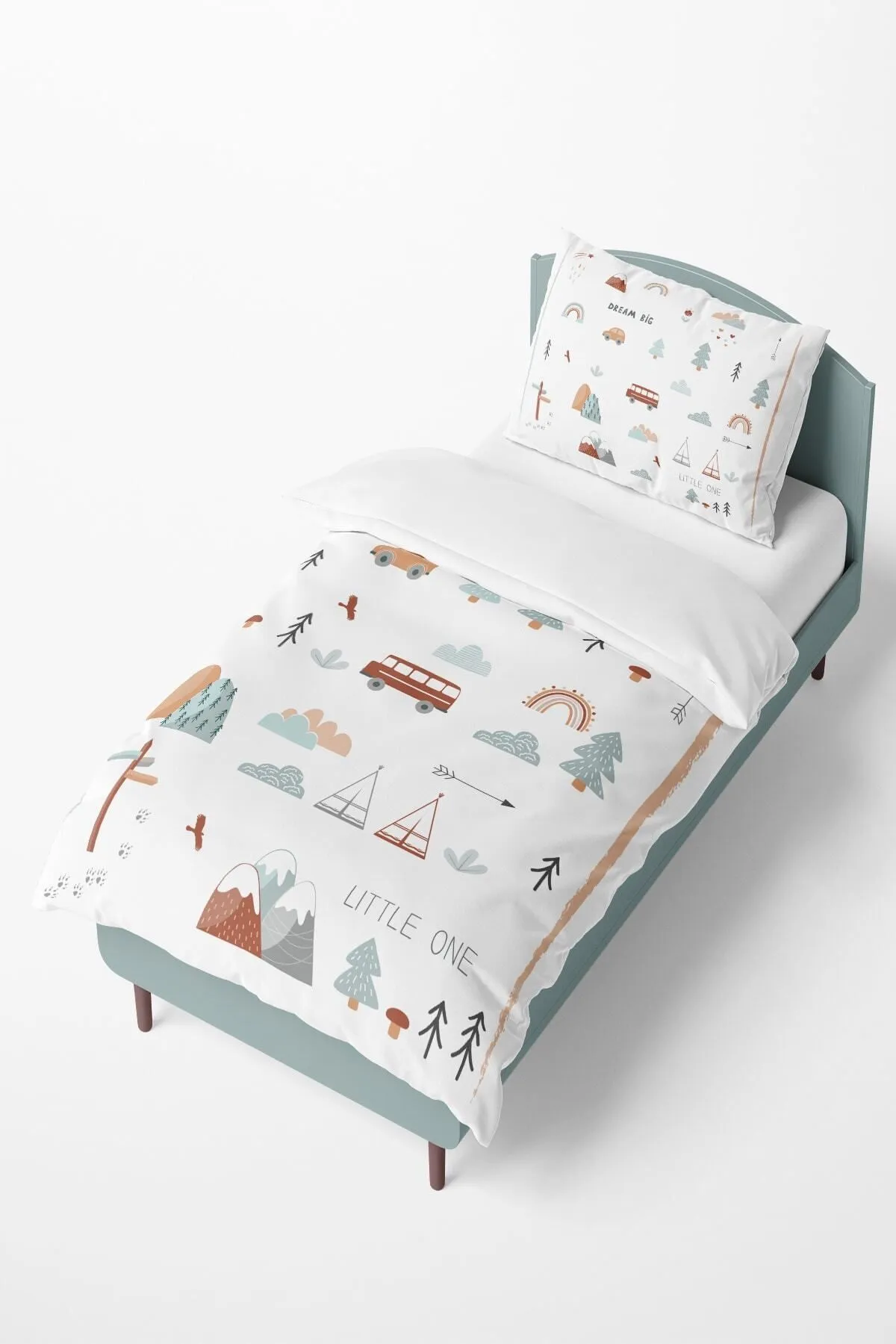 Housse de couette à motifs montagne 100x150cm