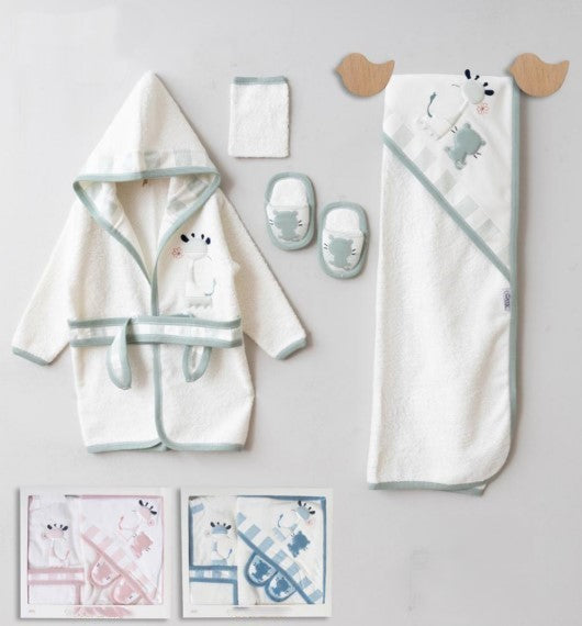 Set de bain vache rose