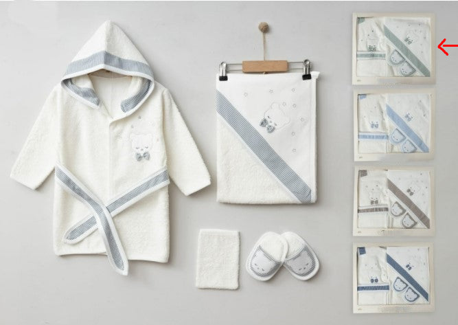 Set de bain Nounours vert