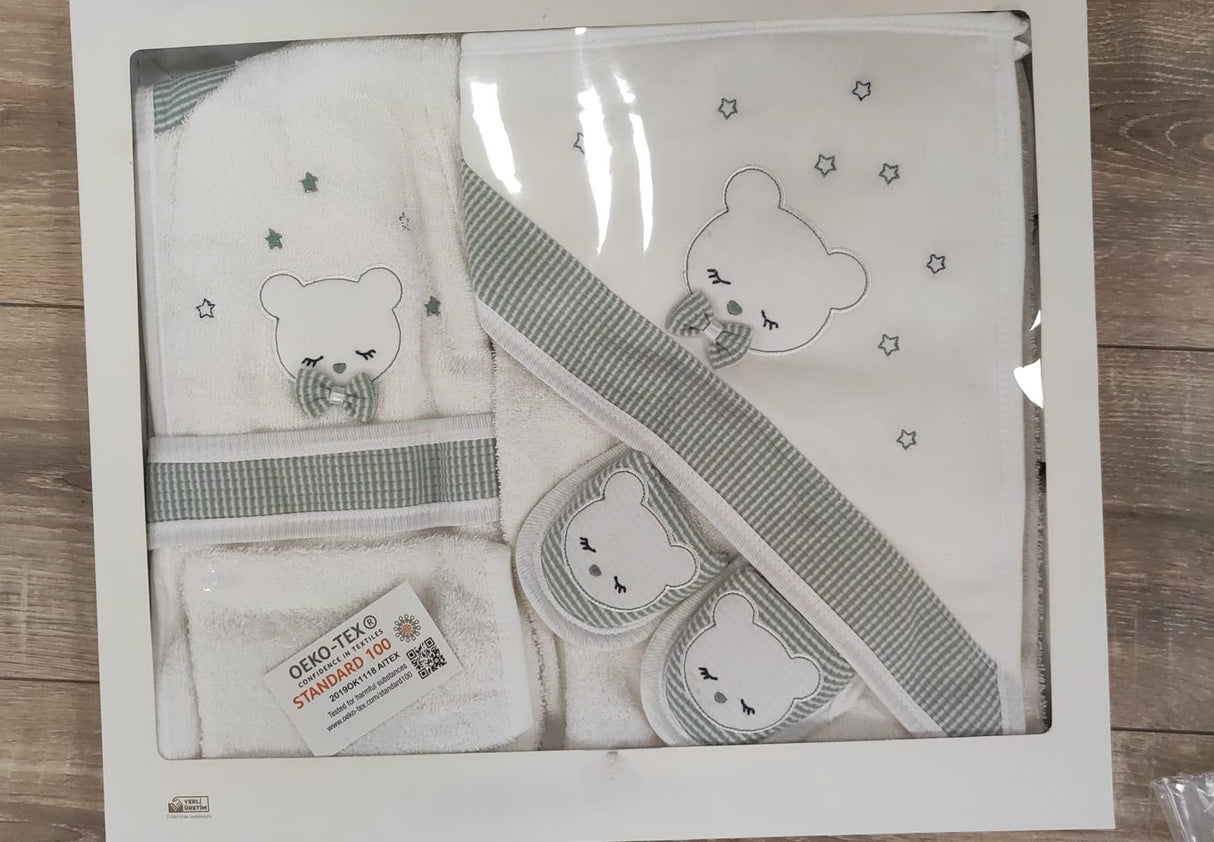 Set de bain Nounours vert