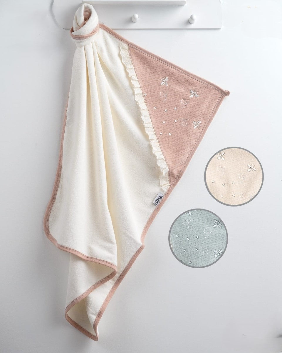 Sortie de bain Butterfly rose