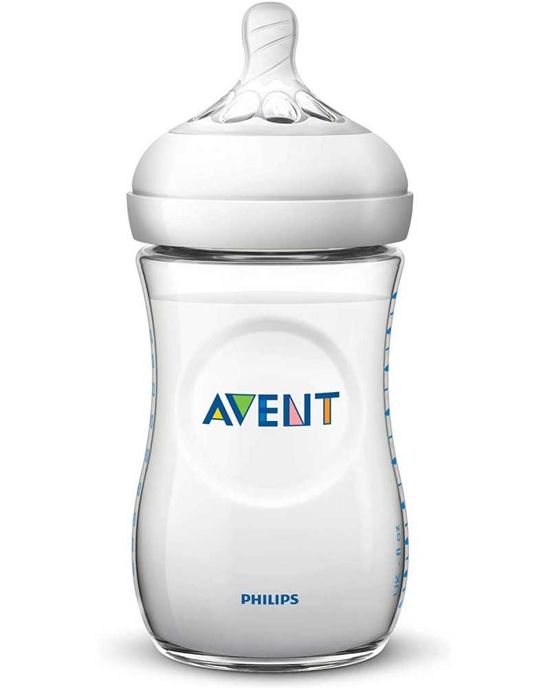 Biberon Avent Natural plastique 1m+ 260 ml