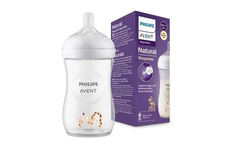Biberon Avent Natural plastique 1m+ 260 ml déco Licorne
