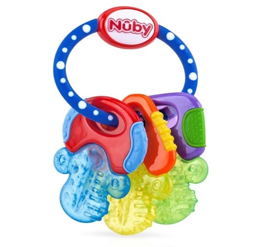 Clefs de dentition IcyBite réfrigérante avec ICE GEL +4 mois BLEU - Nûby