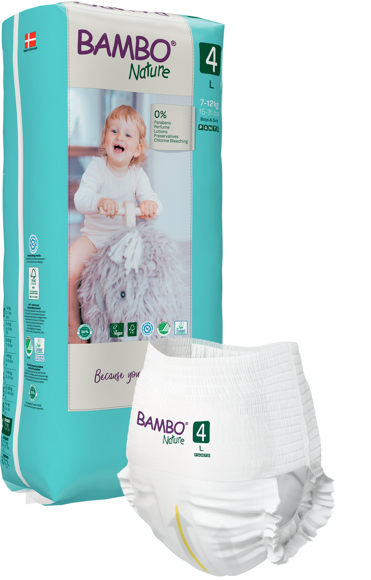 Bambo Nature culotte d'apprentissage L 7-12kg/20pcs