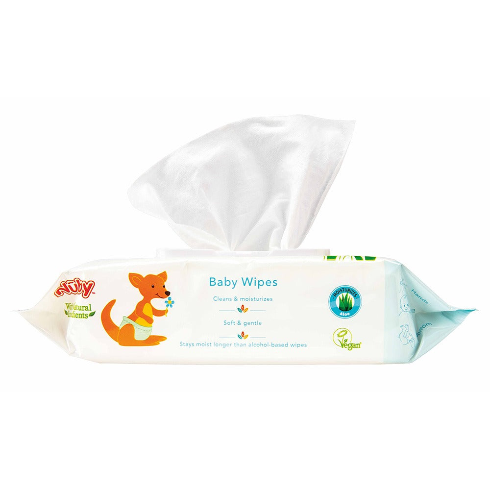 Lingettes anti bacteriennes Corps et Visage Bébé 80unités - Nûby