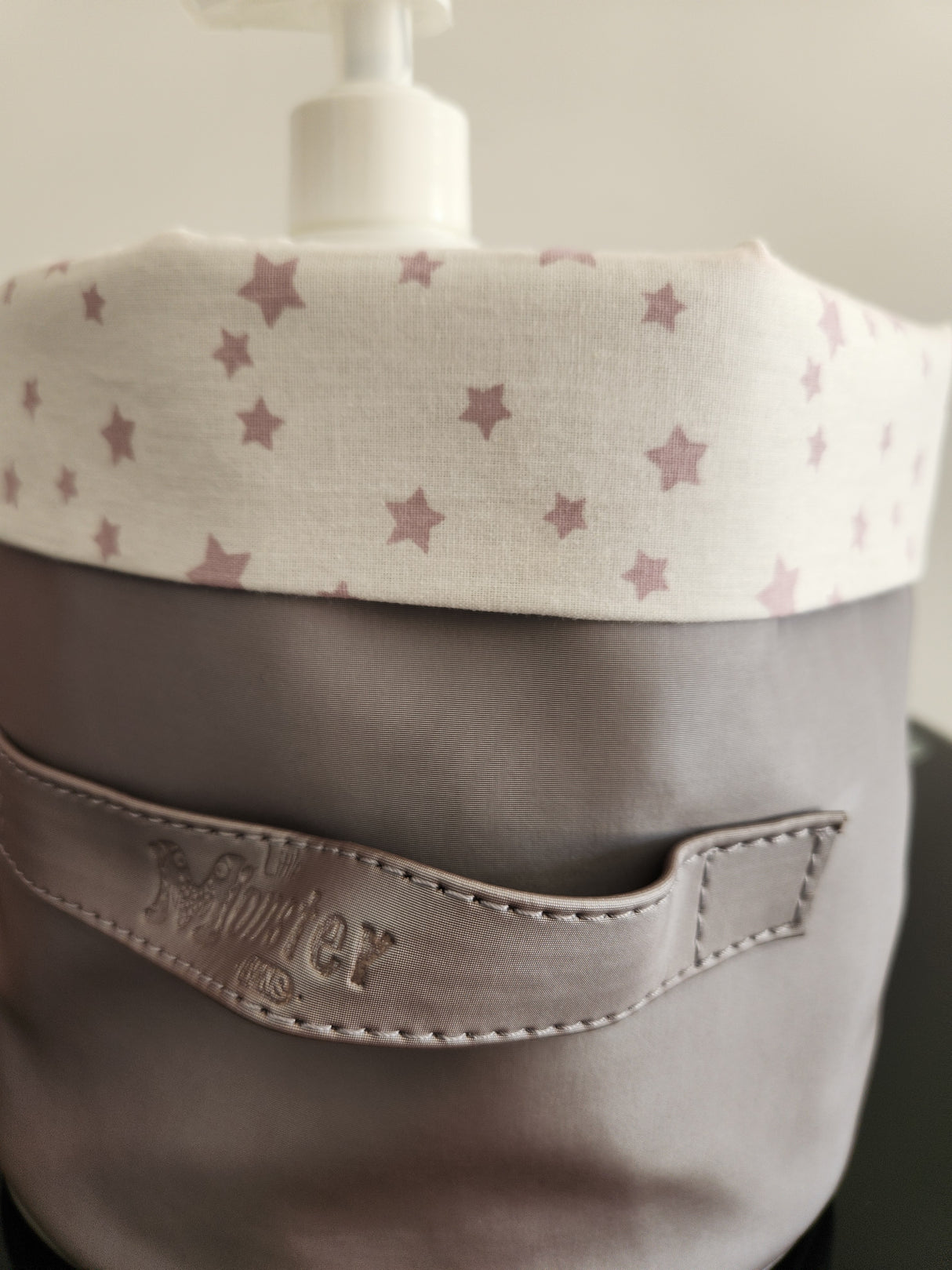 Panier mauve rond étoile mauve