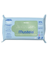 Lingettes nettoyantes à l’avocat BIO Mustela, sachet bleu, 60 unités