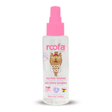 Spray démêlant enfants ROOFA, flacon transparent à bouchon rose, 100 ml