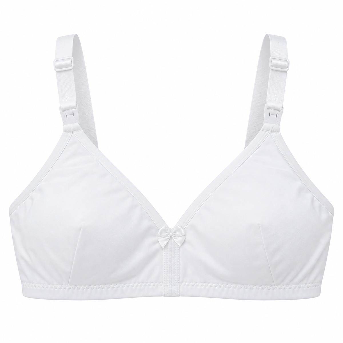 Soutien-gorge d’allaitement blanc à bretelles réglables et fermeture centrale