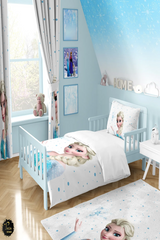 Housse de couette 160x220 cm et taie assortie, motif gouttes avec Elsa