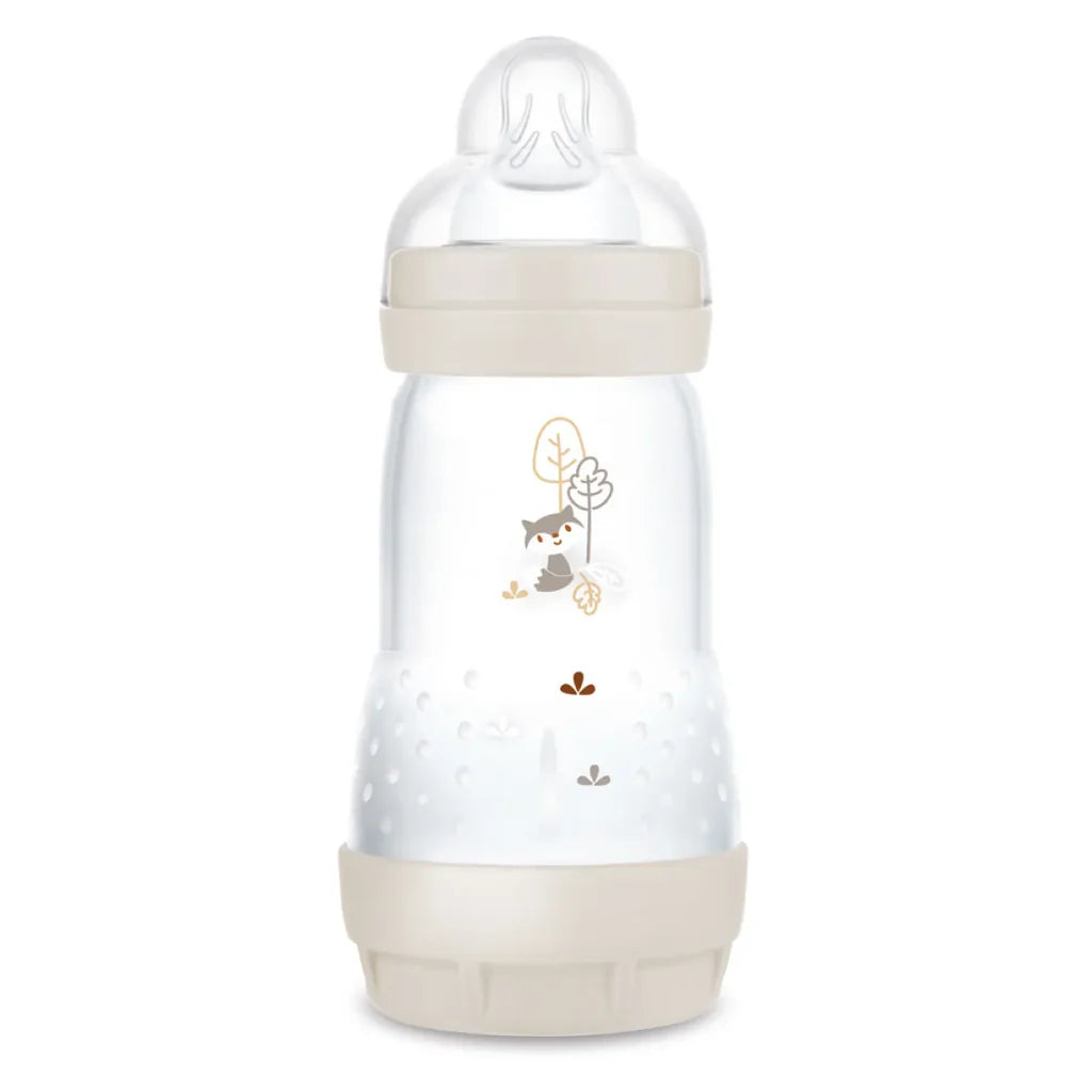 Biberon MAM Easy Start anti-colique 260 ml blanc cassé, tétine et décor
