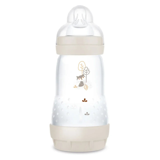 Biberon MAM Easy Start anti-colique 260 ml blanc cassé, tétine et décor