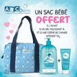 Kit soins bébé ABCDERM avec gel moussant, crème de change et sac offert