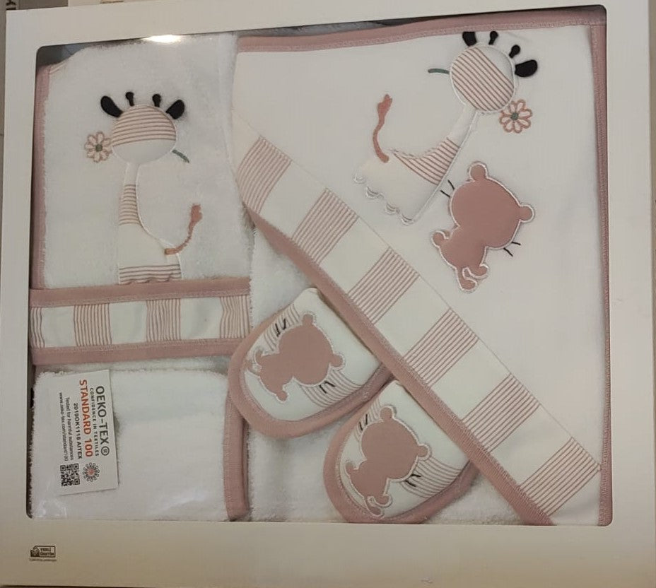 Set de bain vache rose