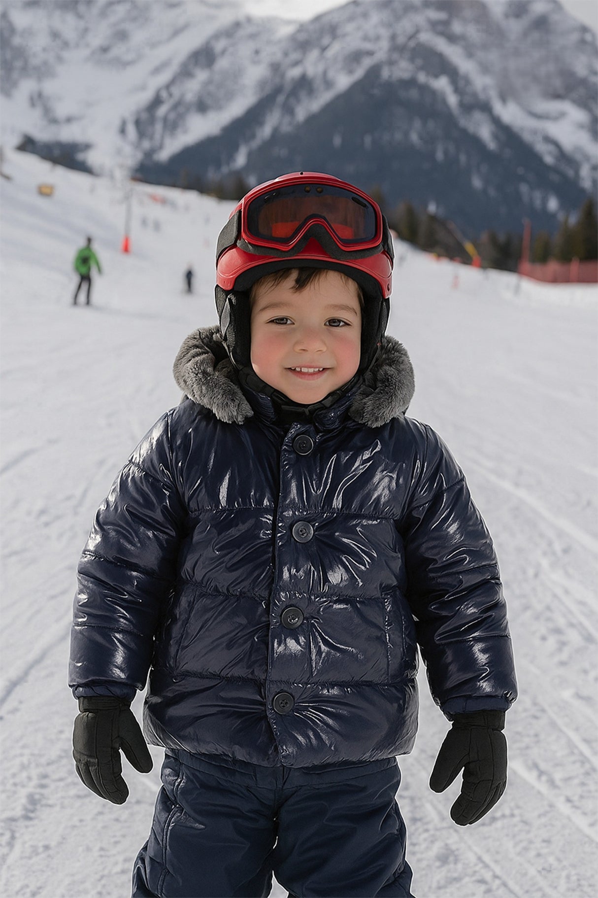 Manteau Bleu métallique