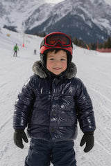 Manteau Bleu métallique