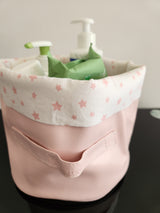 Panier rose rond étoile rose
