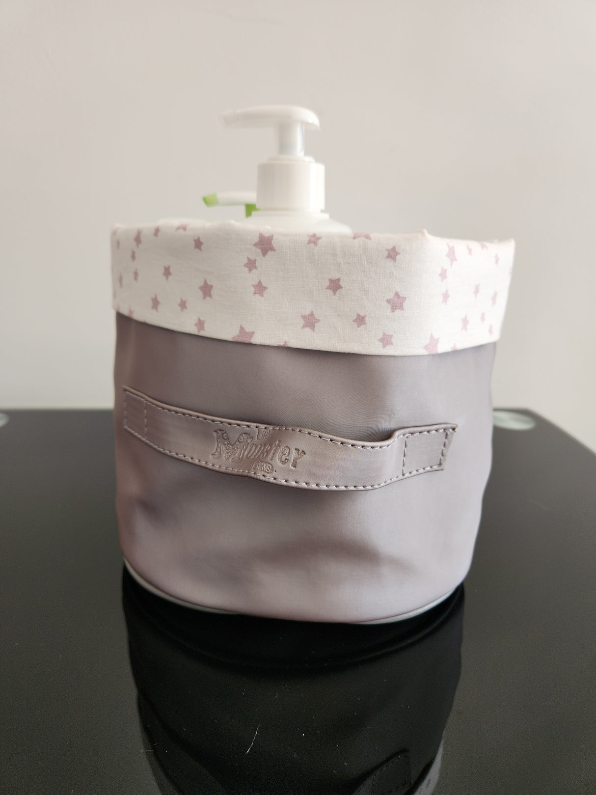 Panier mauve rond étoile mauve