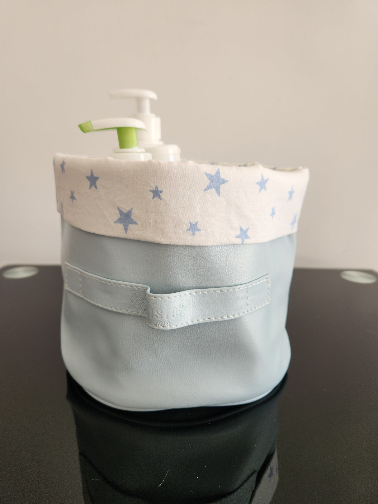 Panier bleu rond étoile bleu