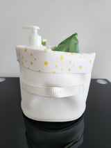 Panier blanc cassé rond étoile jaune
