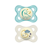 MAM 2 Sucettes Original Nuit 6M+ - Vert eau et blanc cassé