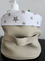 Panier beige rond étoile beige