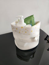 Panier blanc cassé rond étoile jaune