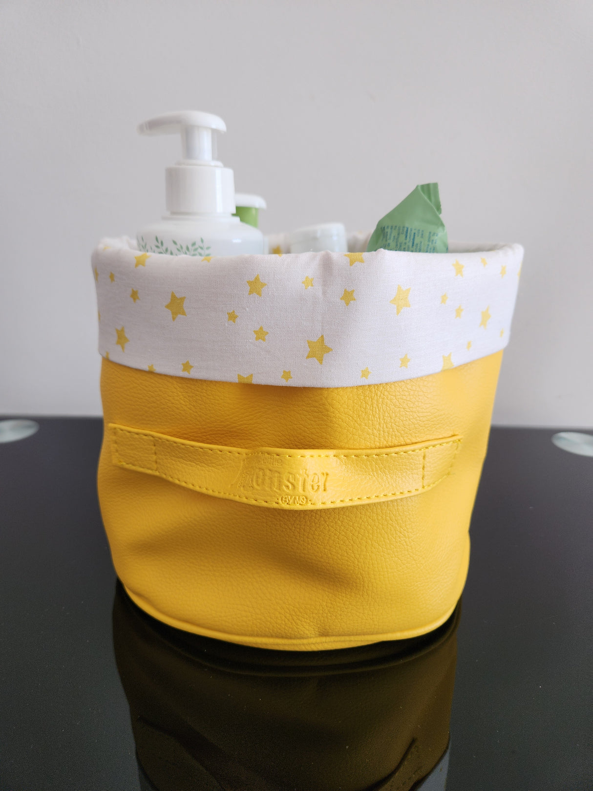 Panier jaune rond étoile jaune